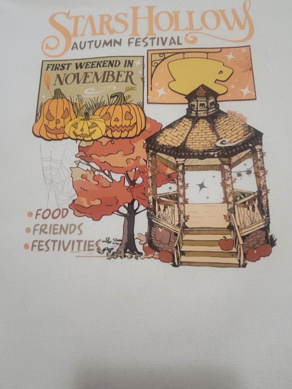 Stars Hollow Autumn Festival Graphic Tote Bag - Orange & Yellow